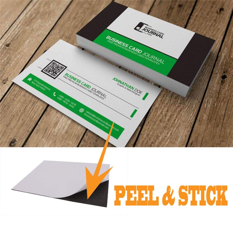 Corneria Self Adhesive Business Card Magnets 20mil - Peel and Stick - Pack of 100, lexible Magnetic Sheets for Photos, Crafts and Die Storage, Easy Peel & Stick - Image 4